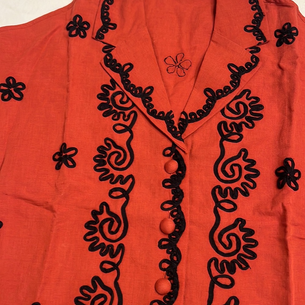 RHODE Rust Red Embroidered Set - Picture 8 of 9